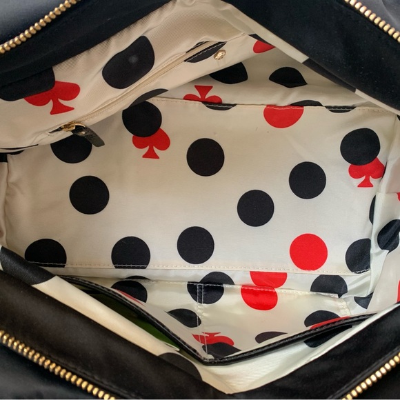 Kate Spade New York Small Shoulder Black Nylon & Leather Handbag - Picture 6 of 13